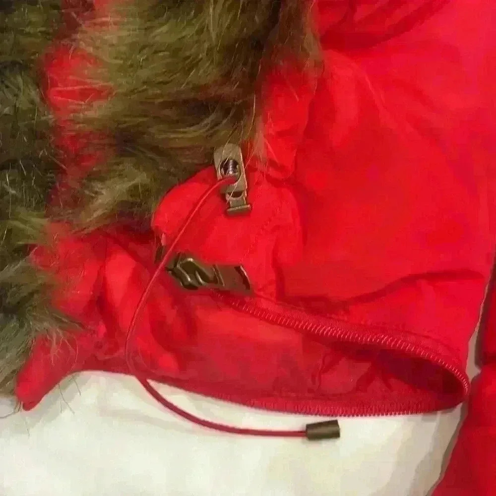 Banana Republic puffer vest with removable hood womens size S red - Picture 7 of 14